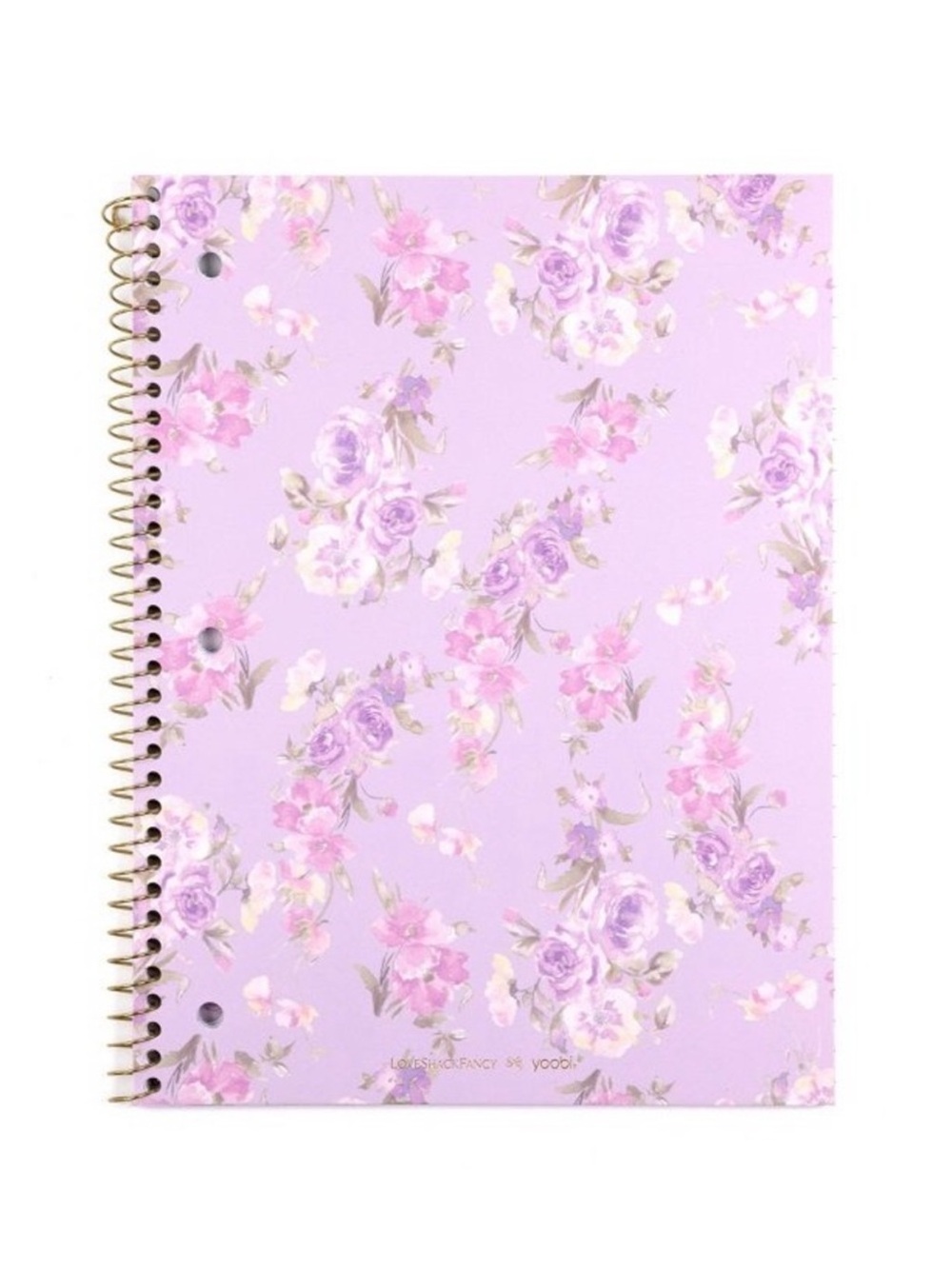 LoveShackFancy x Target Floral Spiral Notebook - Lavender & Pink